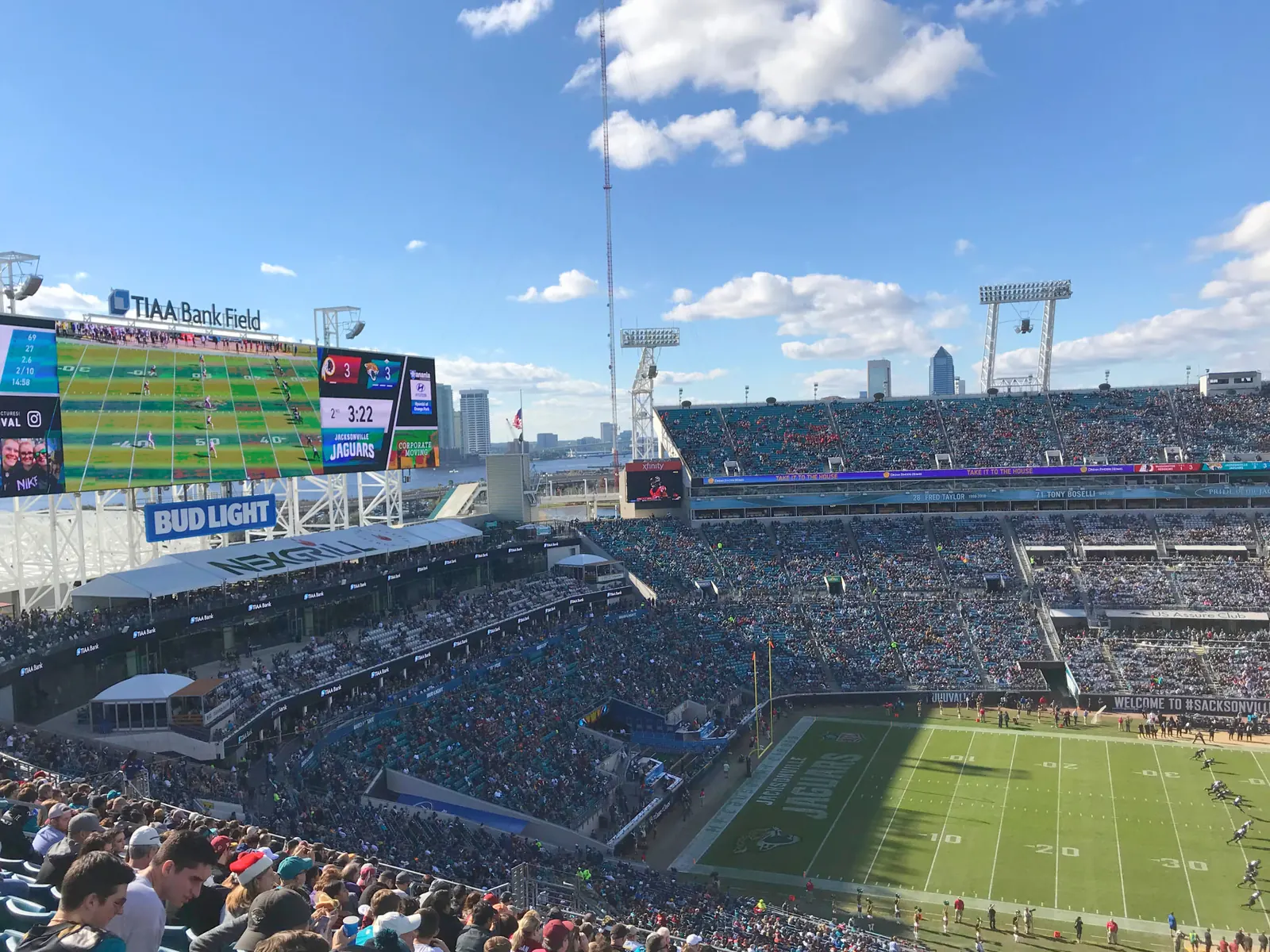 Jacksonville Jaguars football stadium during a game