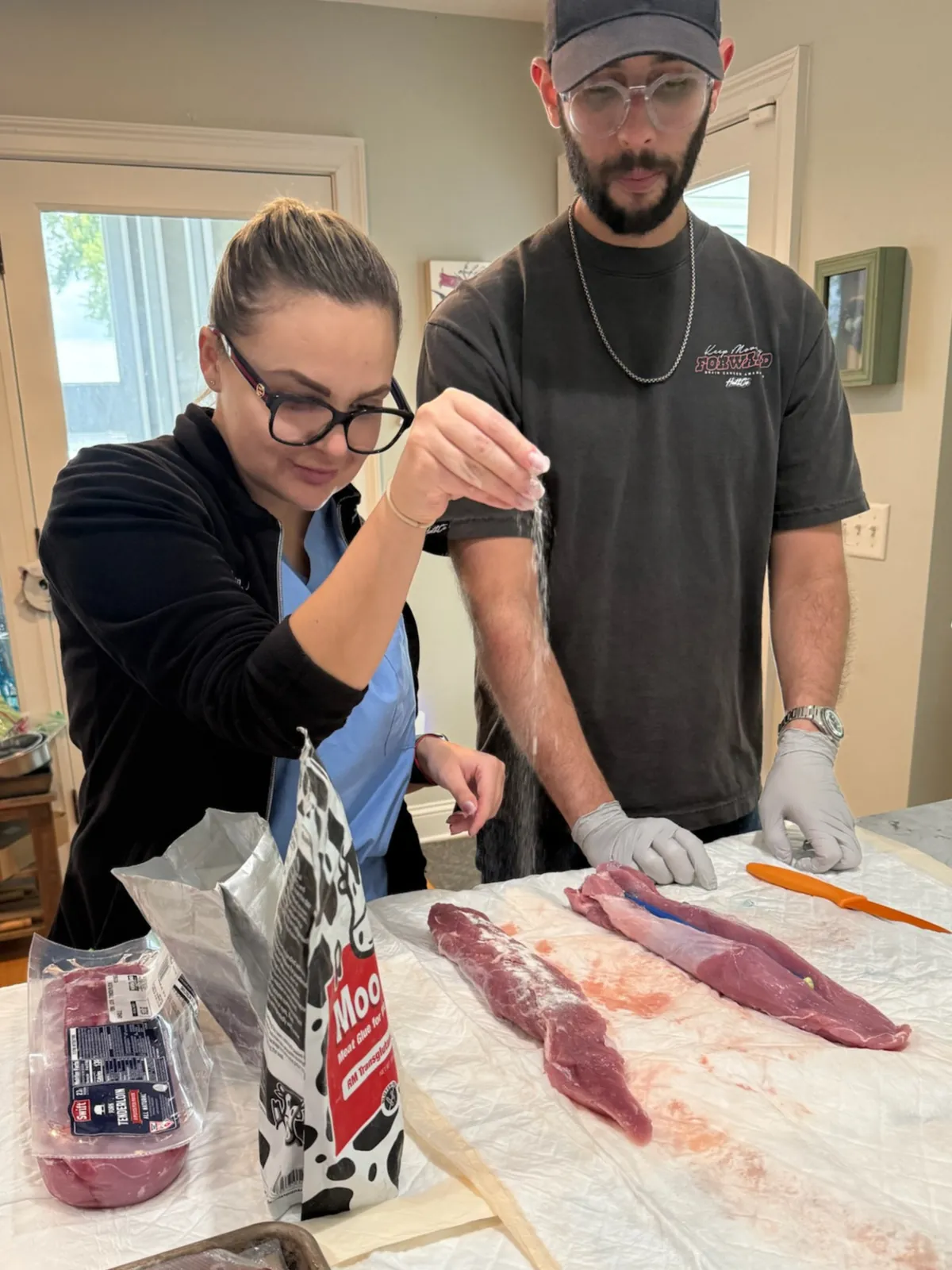 Fellows building ultrasound-guided procedure tissue models